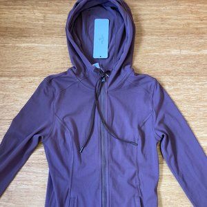 CRZ YOGA Women Full Zip Hoodie Jacket Sportswear Hooded Workout Run Zip Pockets